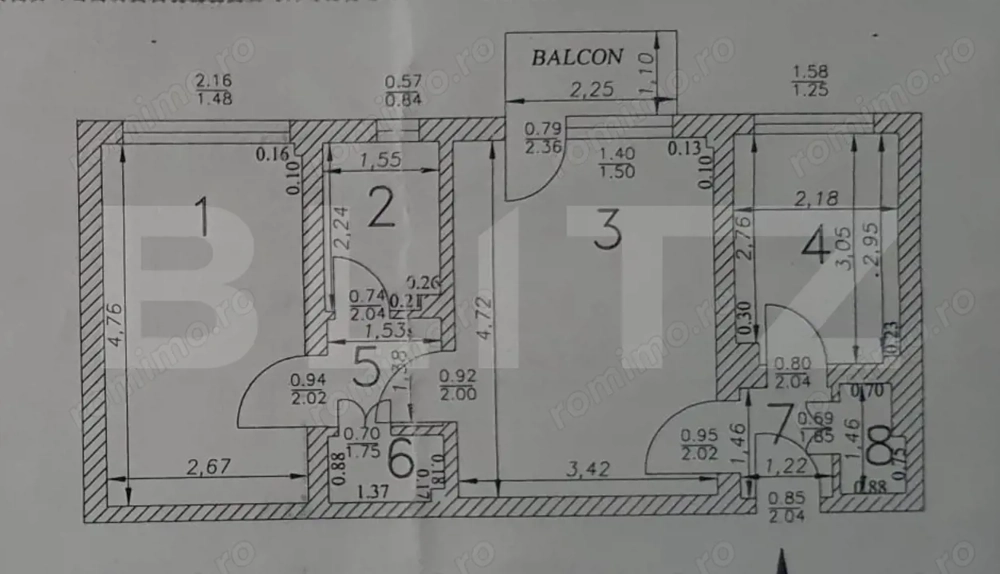 Apartament 2 camere, 48 mp, zona Garofitei