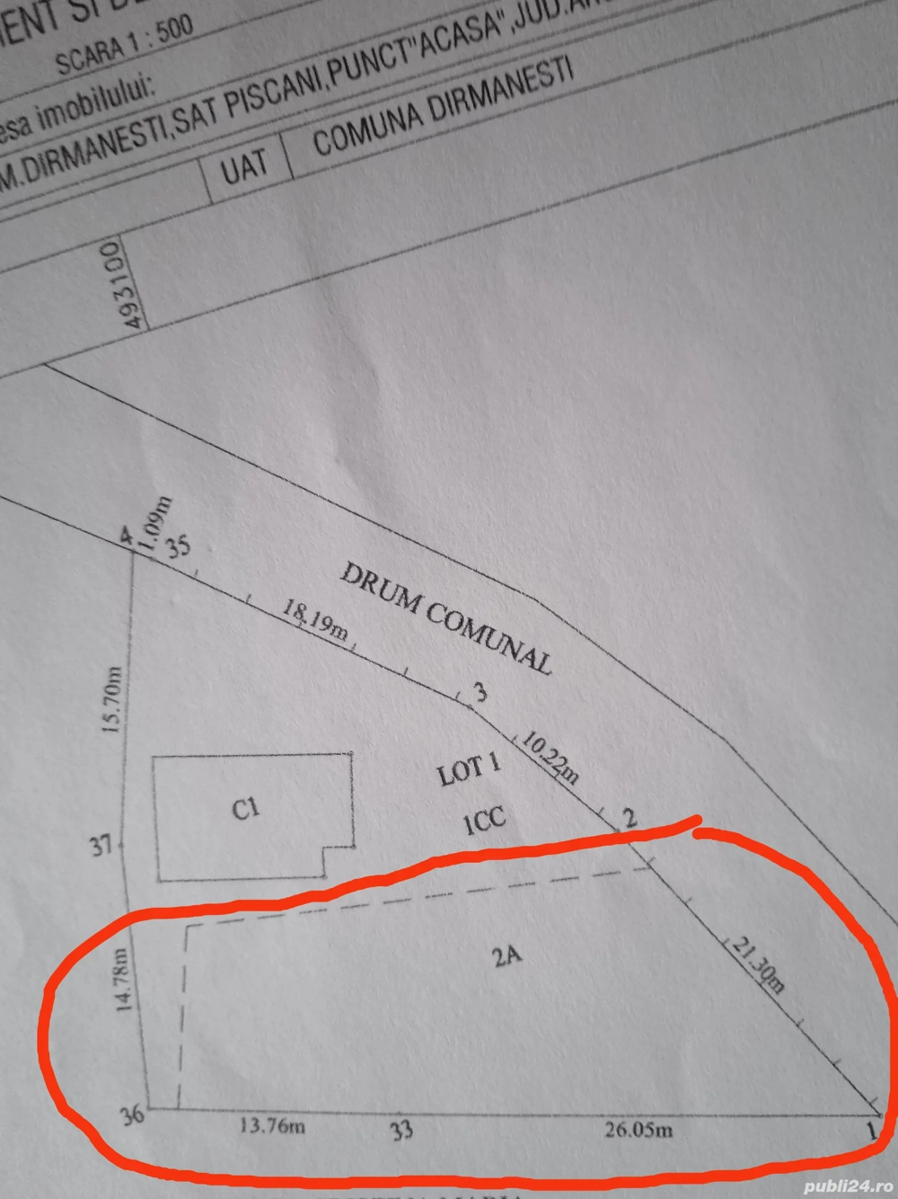 Vânzare teren intravilan 