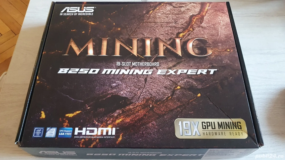 Placa de baza Asus B250 Mining Expert 1150 noua!