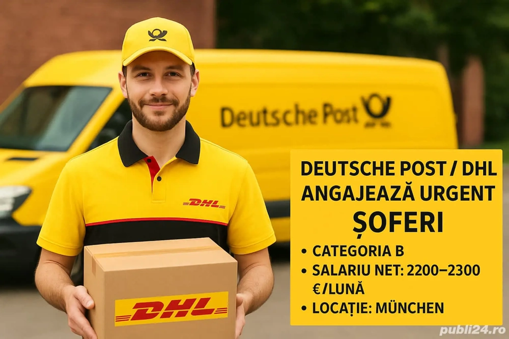 DEUTSCHE POST   DHL angajează urgent șoferi cat. B  Germania