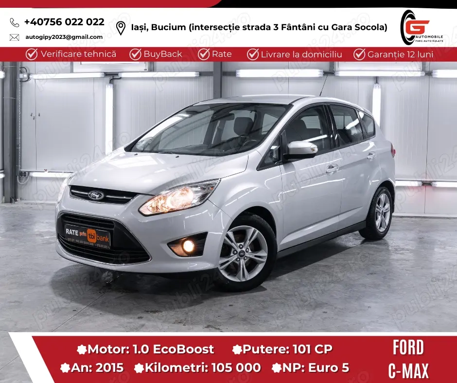 FORD C-MAX Fab. 2015 Benzină Euro5 Climatronic Scaune Parbriz Încălzite