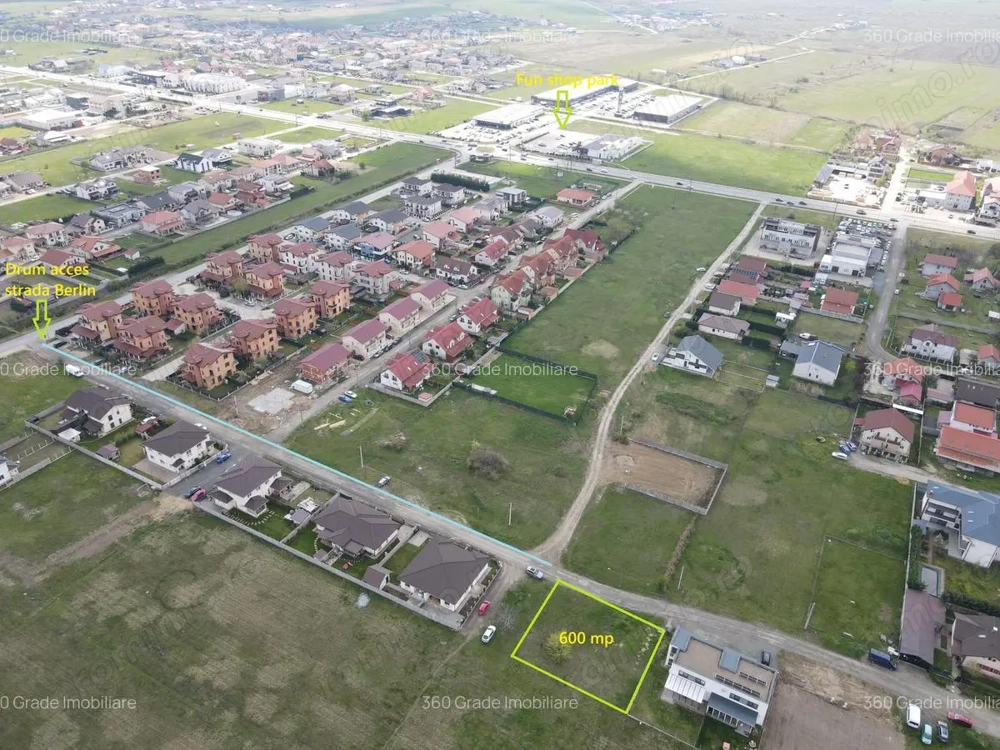 Teren de vânzare 600 mp cu front de 24 ml în Cartier Europa,Mosnita Noua 62.000E
