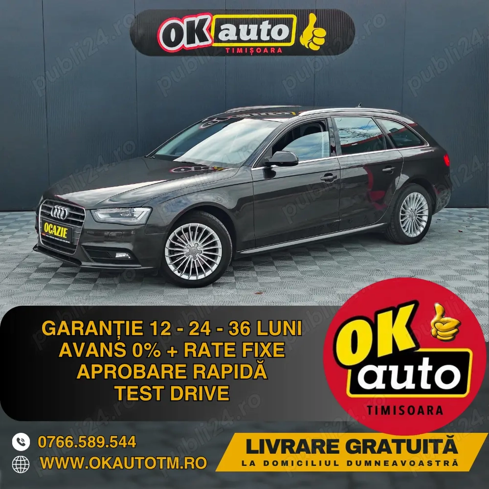 Audi A4 Quattro - tractiune 4x4 - 2.0 diesel - 150 c.p. - 2015