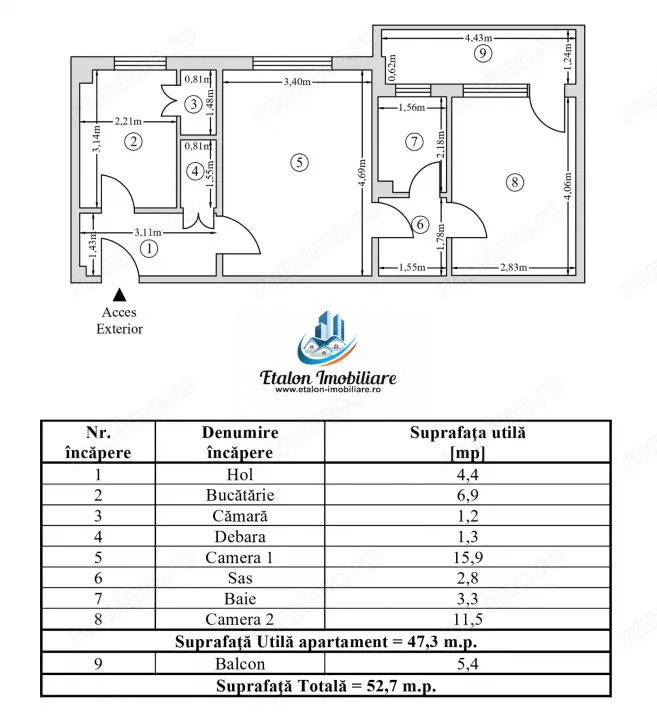 Apartament 2 camere semidecomandat, parter, Zona Posta Maratei