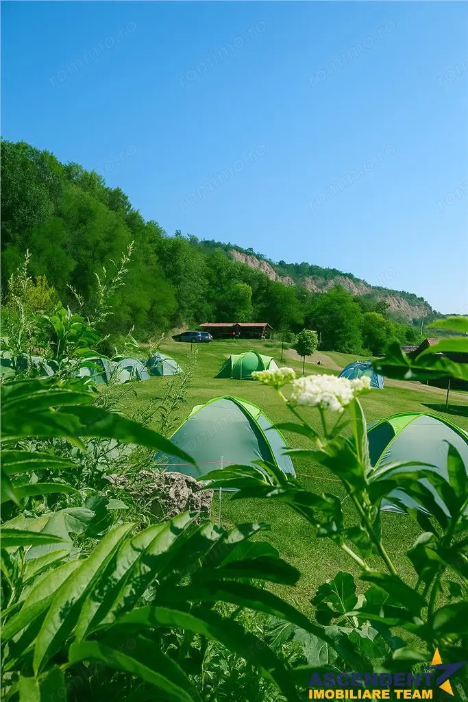 Transilvania Camping,domeniu de 14.400mp,Sanmarghita de Mures:2cladiri, apartamente,potential except