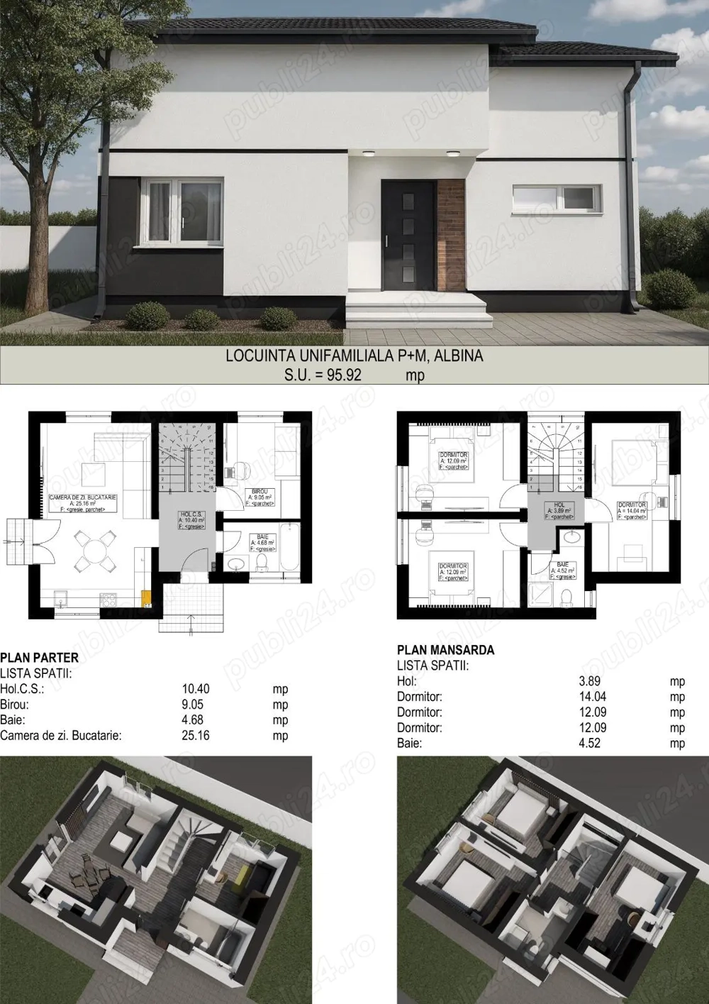 Casa P+E, Mosnita Veche, 5 camere, 96 mp util, 500mp teren