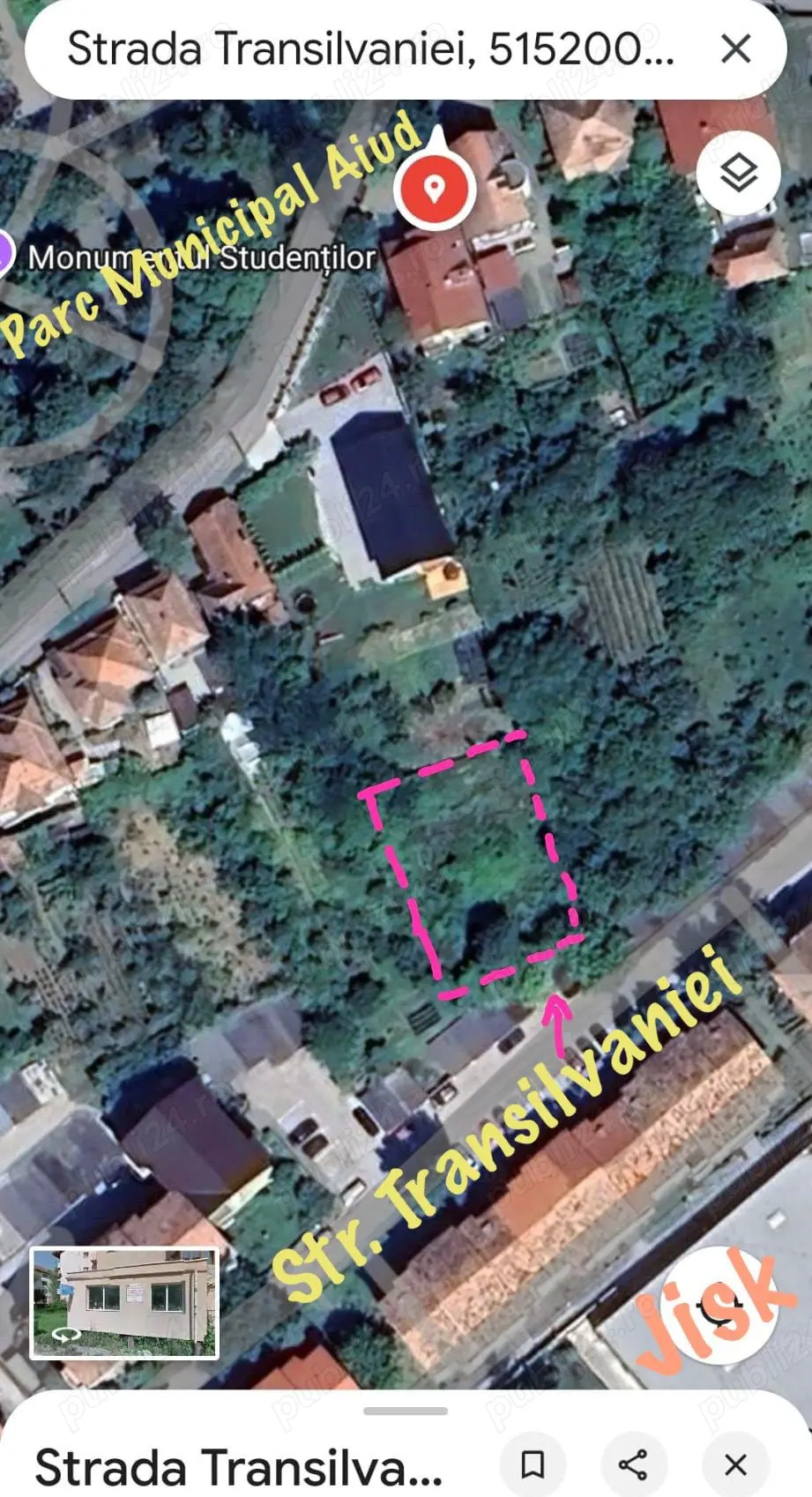 Teren construcții zonă centrală 