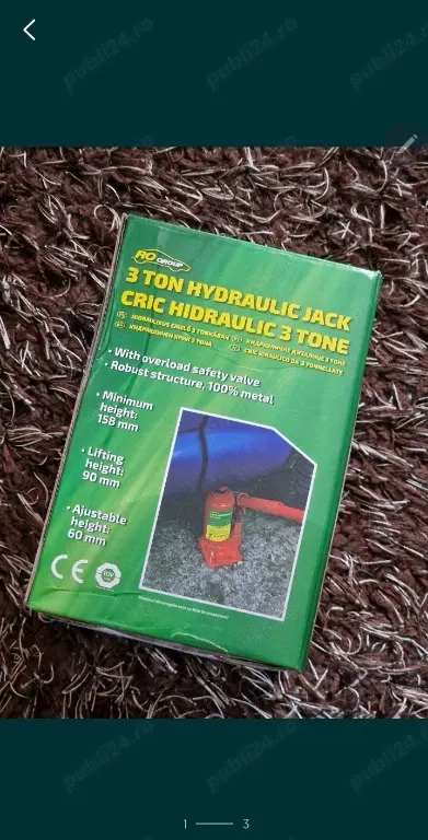 Cric hidraulic 3 tone nou