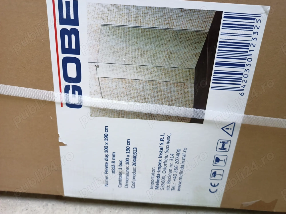 Perete duș din sticla 