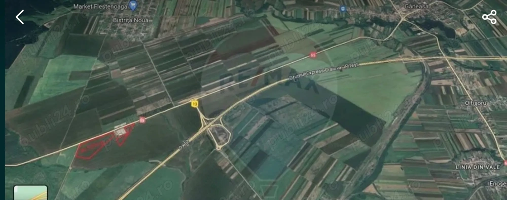 Teren Construibil 57,536mp   DN 65 Slatina - Bals-Piatra Olt