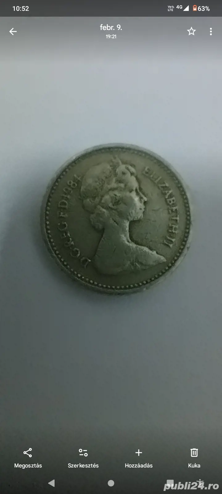 vand moneda one pound 1984