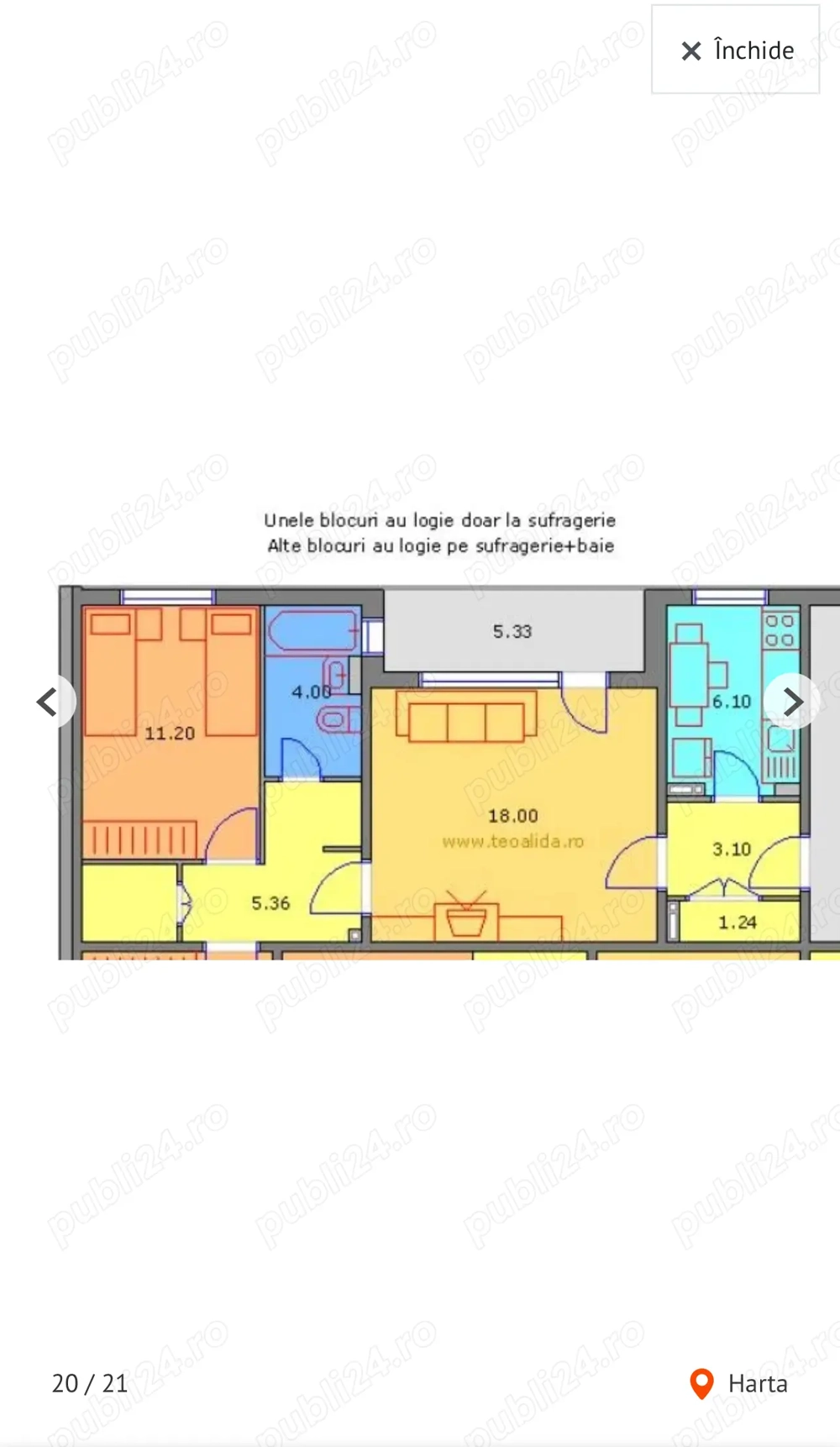 Vând apartament  2 camere cu privire la Bulevardul Iuliu Maniu 