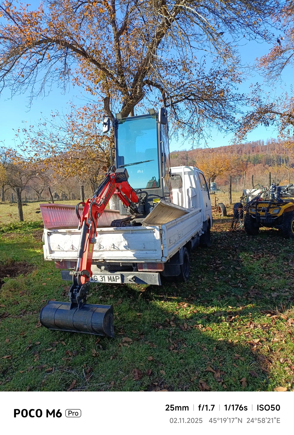 pachet Autoutilitara+miniexcavator+rampe