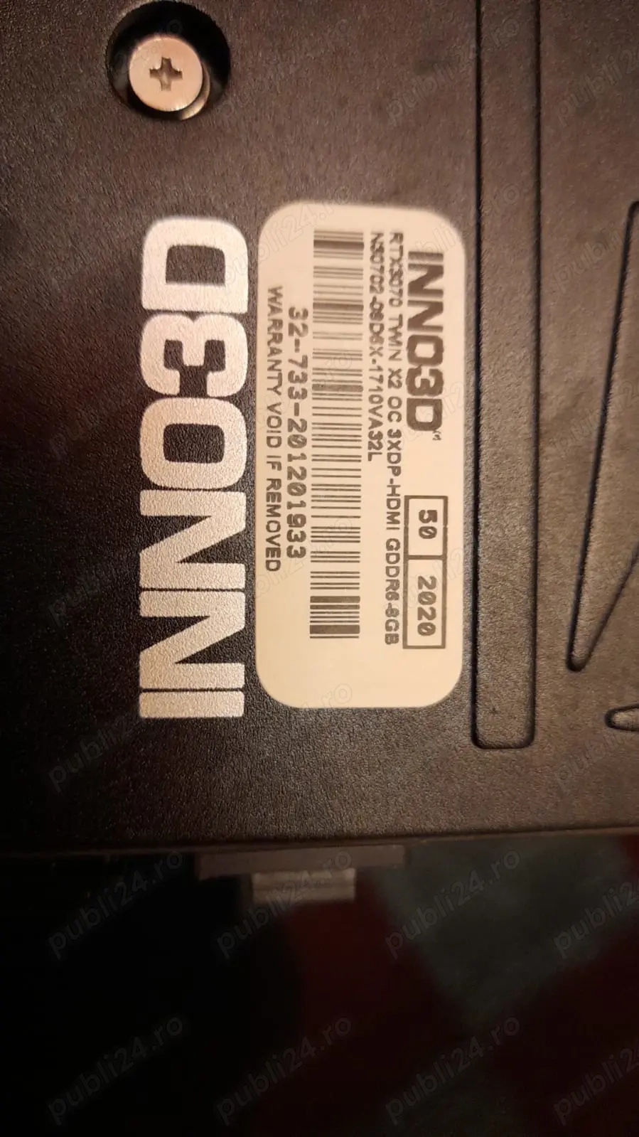 Placa video GeForce RTX 3070 ,8GB GDDR6, 256 Bit, DP, HDMI