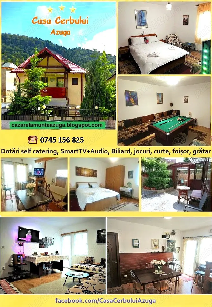 Casa Cerbului, cazare Azuga, maxim 6 pers. 160 lei camera