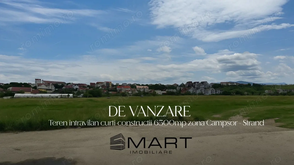Teren intravilan 6500mp la drumul principal Campsor - Strand