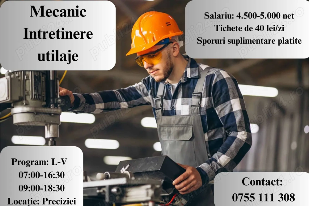 Mecanic Utilaje Productie - Sector 6