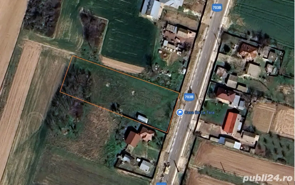 Teren intravilan 1715 mp la 15 min de Pitesti cu acces dinspre A1 Deschidere - 26 m