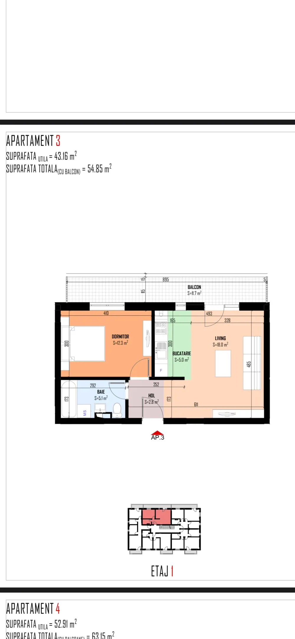 Apartament 2 camere Bragadiru