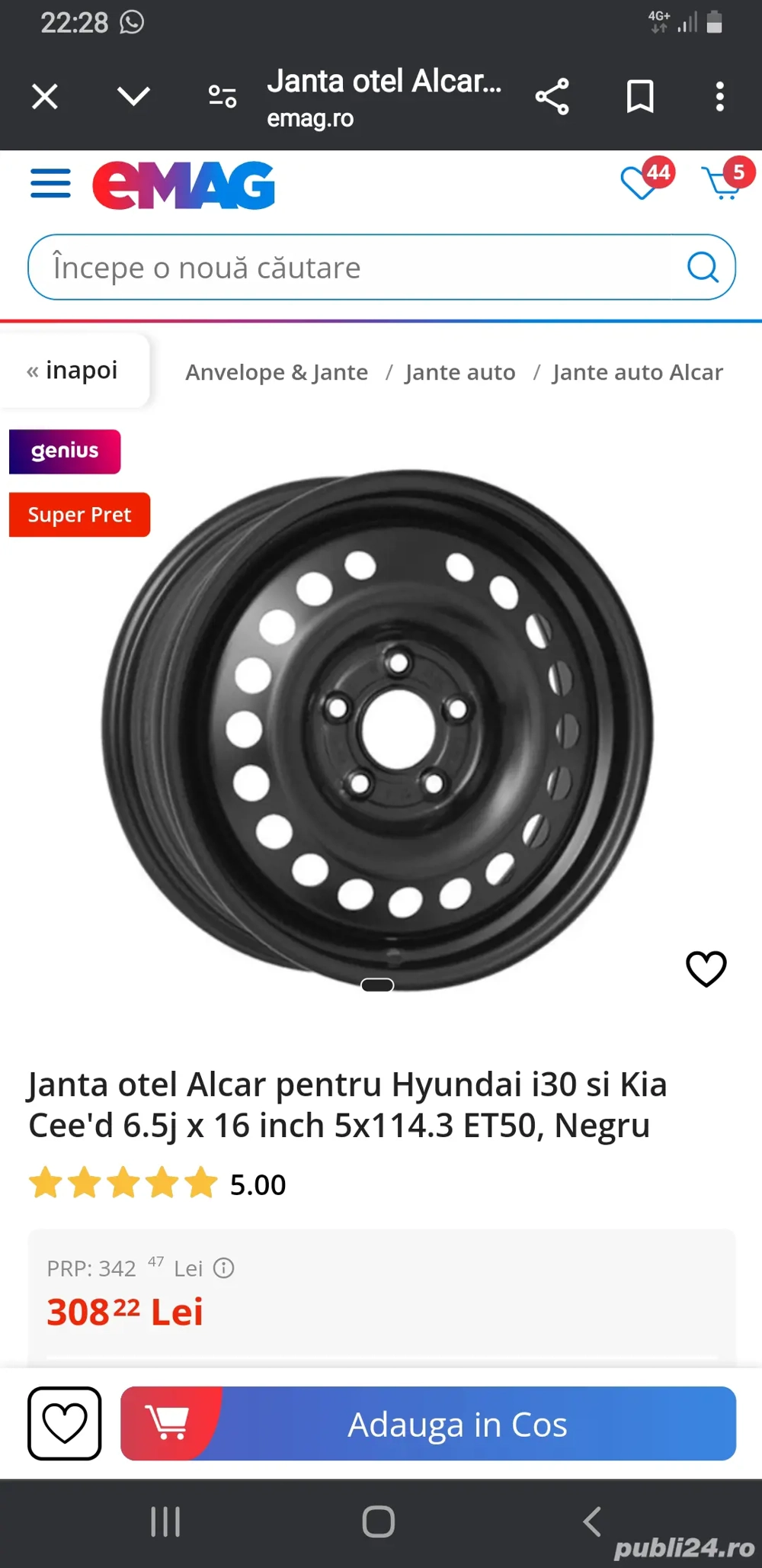 Jenti Tabla R16 Kia Ceed/Hyundai I30