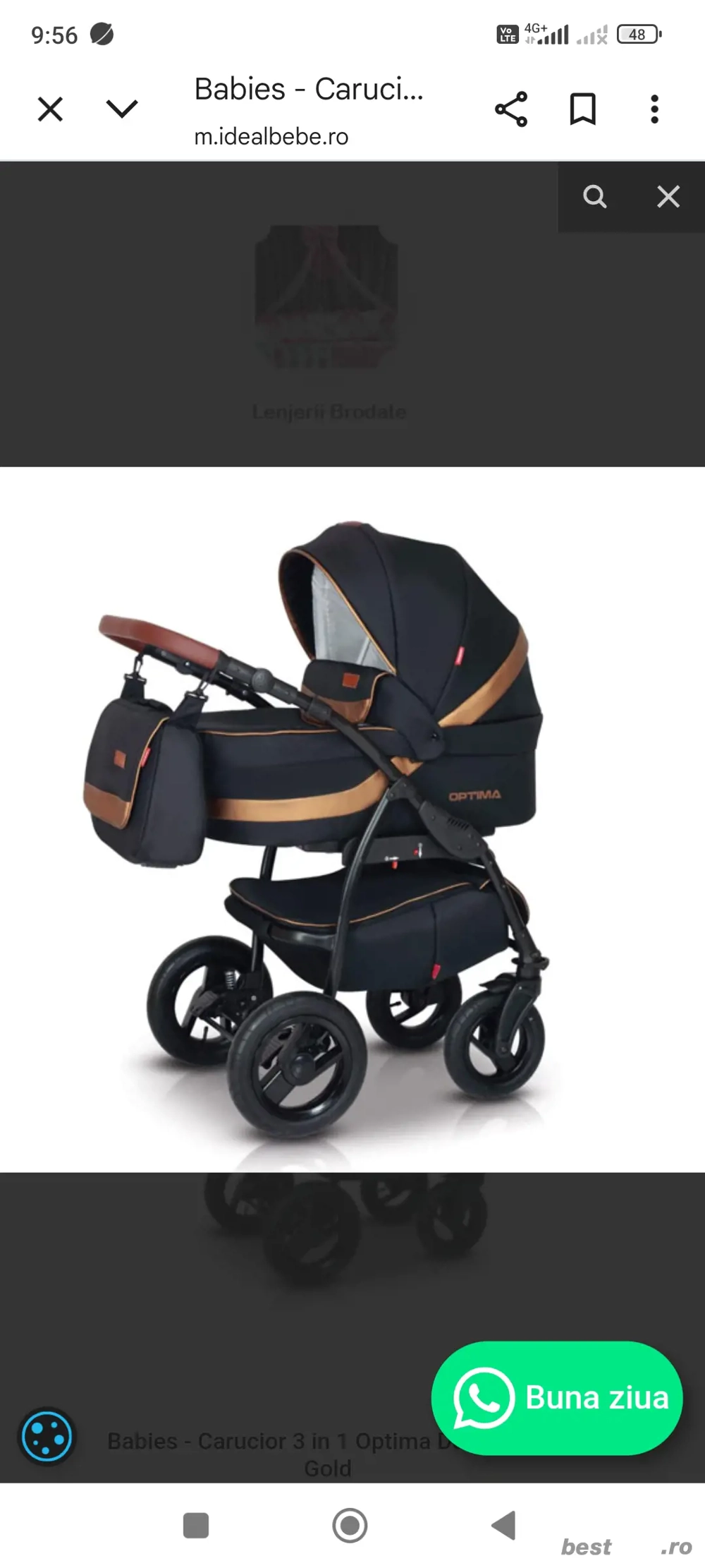 Cărucior Optima Black Gold