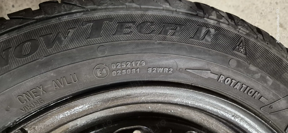 Anvelope iarna cu jante de otel 175/65 R14 Compatibil cu Renault Clio Symbol 