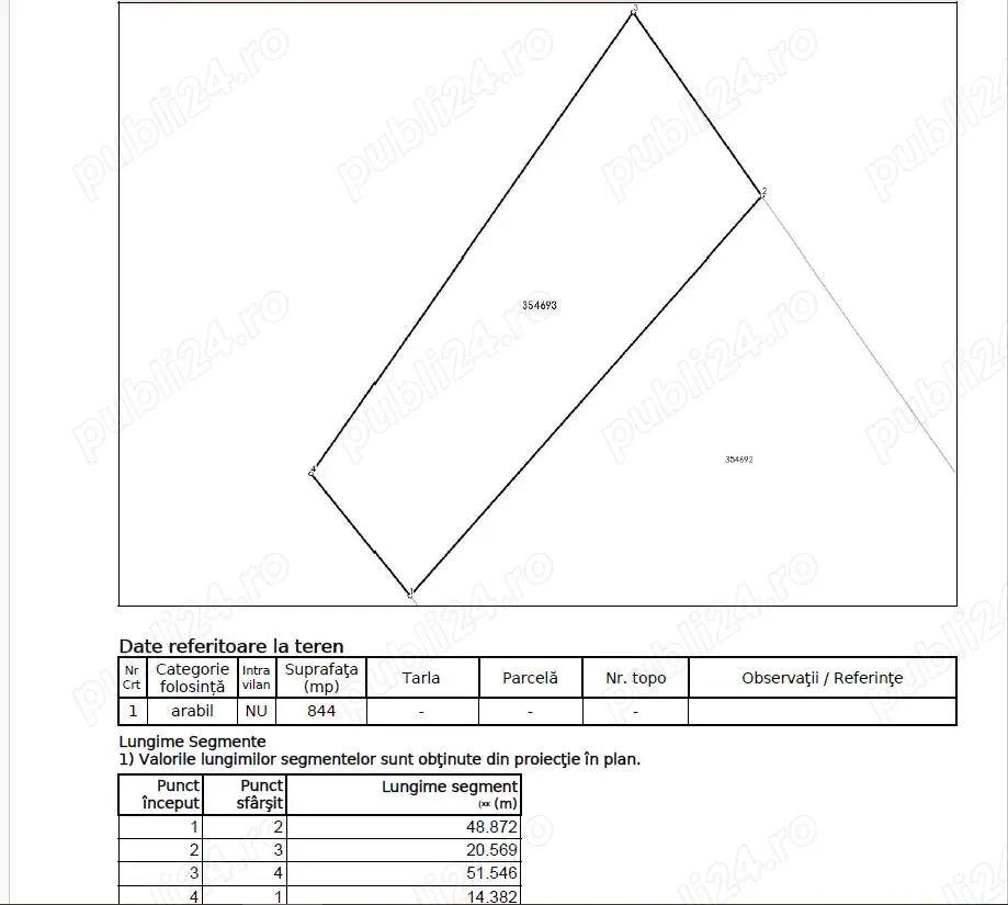 Vand teren 844 mp, front 20.5 m, pe strada Teohar Mihadas - Cluj