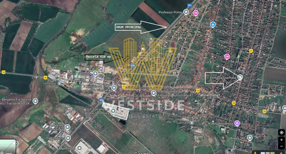 Parcela de vanzare in Giarmata