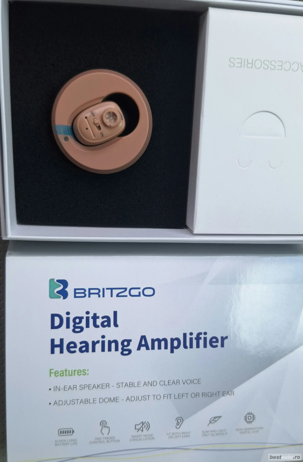 Dispozitiv sonor Britzgo, special conceput pentru persoanele în vârstă, cu funcție de reducere a zgo