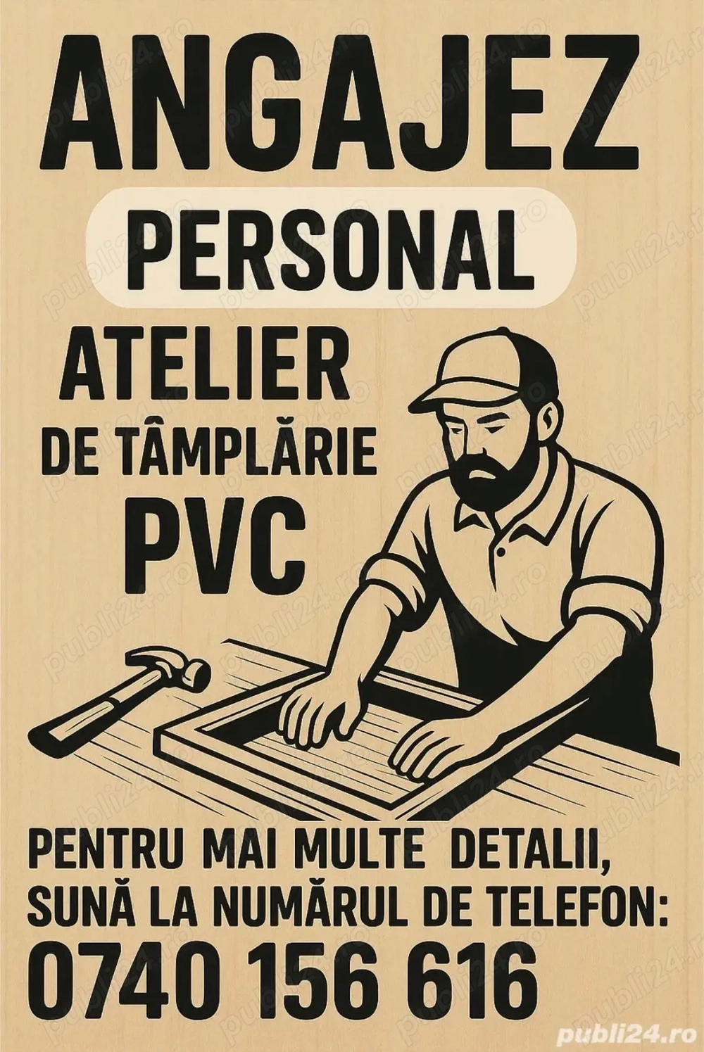 Angajez personal pentru atelier tamplarie PVC