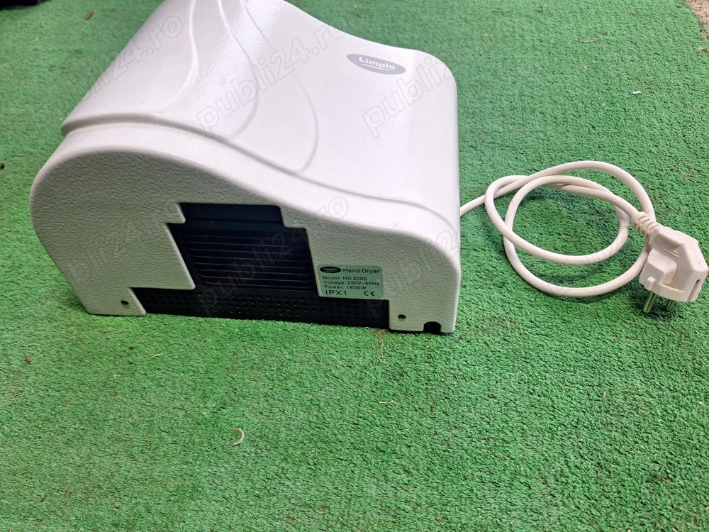 Uscator de maini profesional aluminiu 1600 W Limpio HD 2000