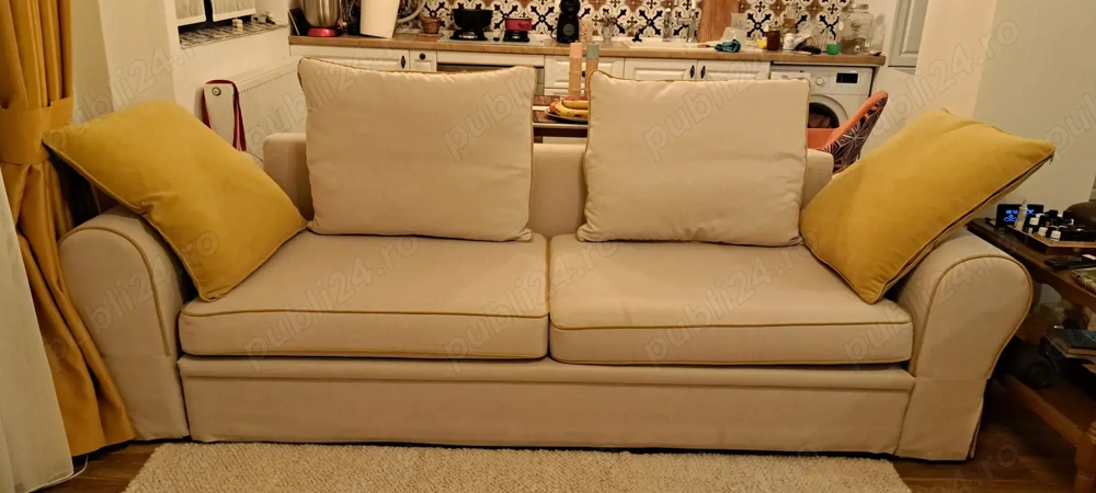 Vand Sofa extensibila cu lada depozitare, marca Kalenda