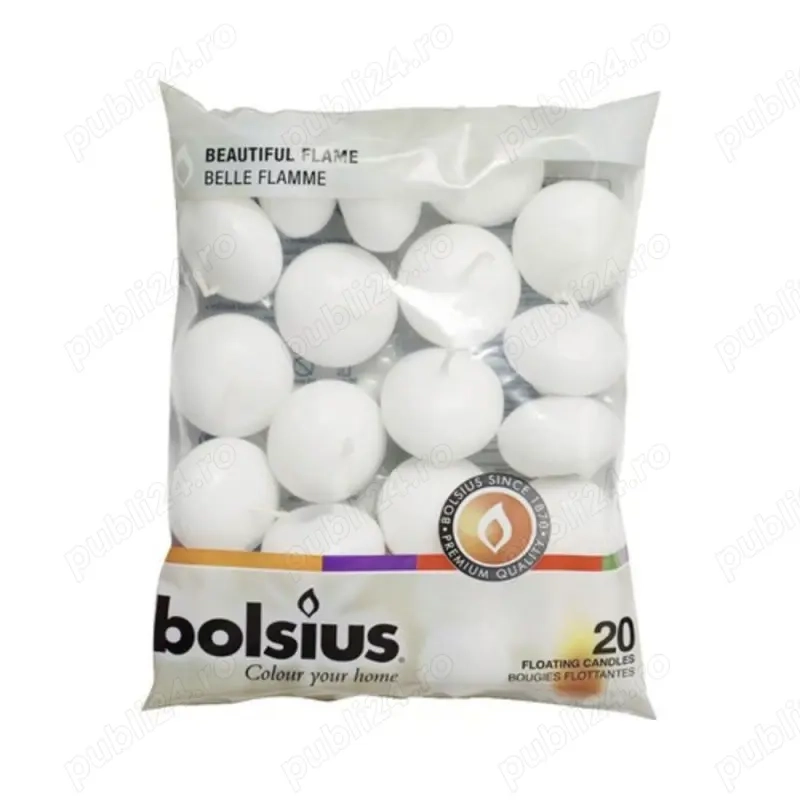 Lumanari plutitoare Bolsius - 20 buc punga