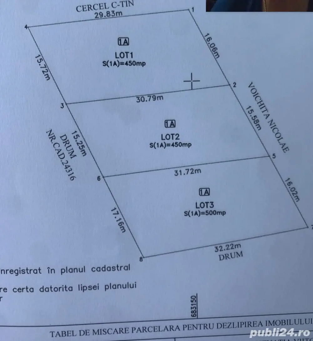 Teren intravilan de vanzare 