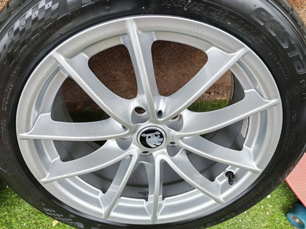 Vând set 4 roti vara BMW, Skoda, VW, Seat, J7, 5x112, 225/45/R17 ET27