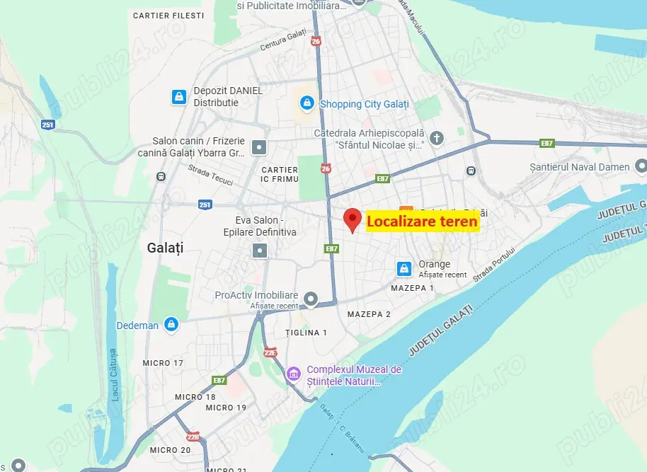 Oportunitate! Teren intravilan amplasat in centrul geografic al orașului Galați.