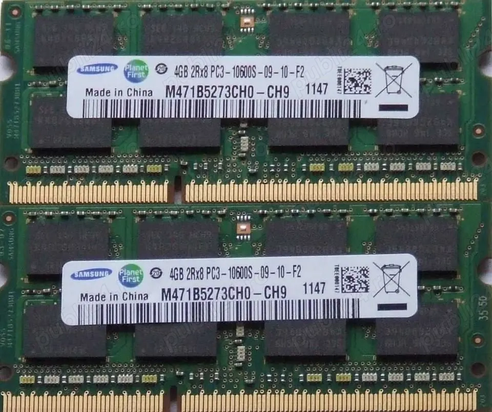 kit 8gb ddr3 samsung 2x4gb 2rx8 pc3-10600-9-10-f2