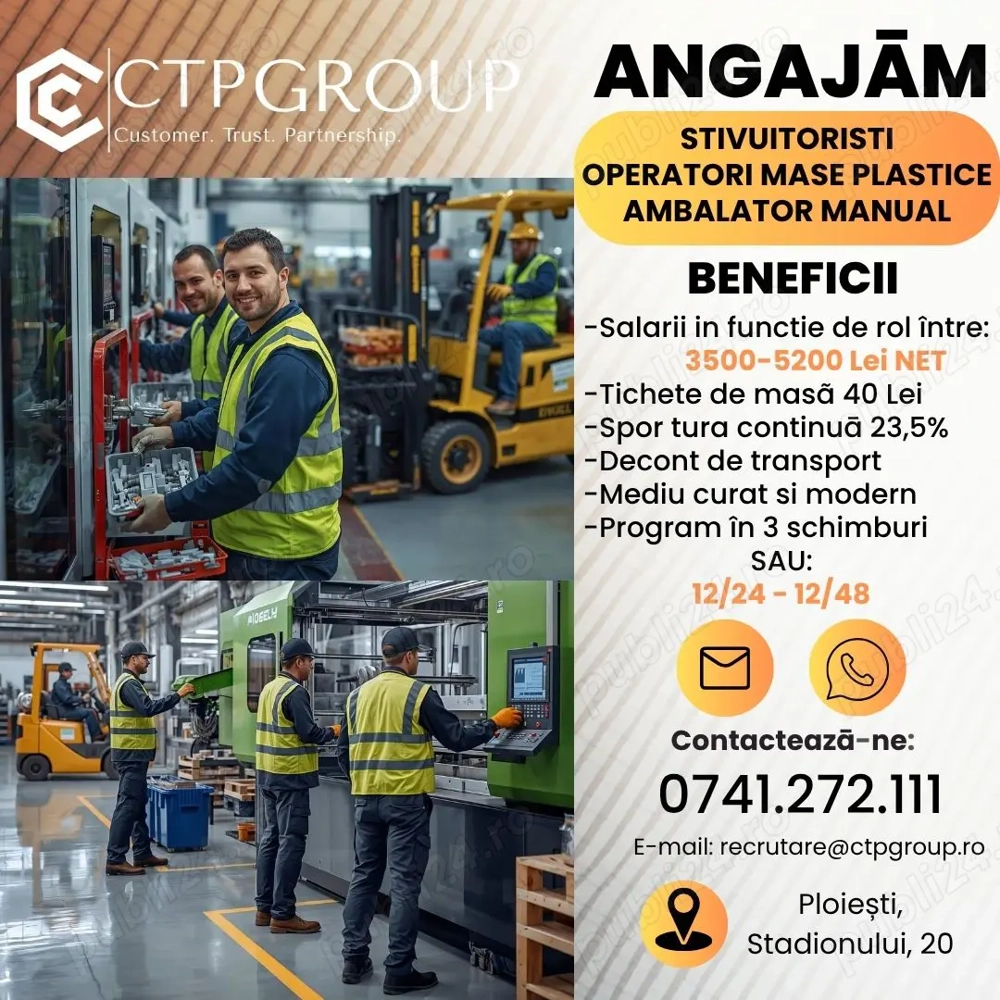 Angajăm Stivuitorist in Brasov - 4700 NET