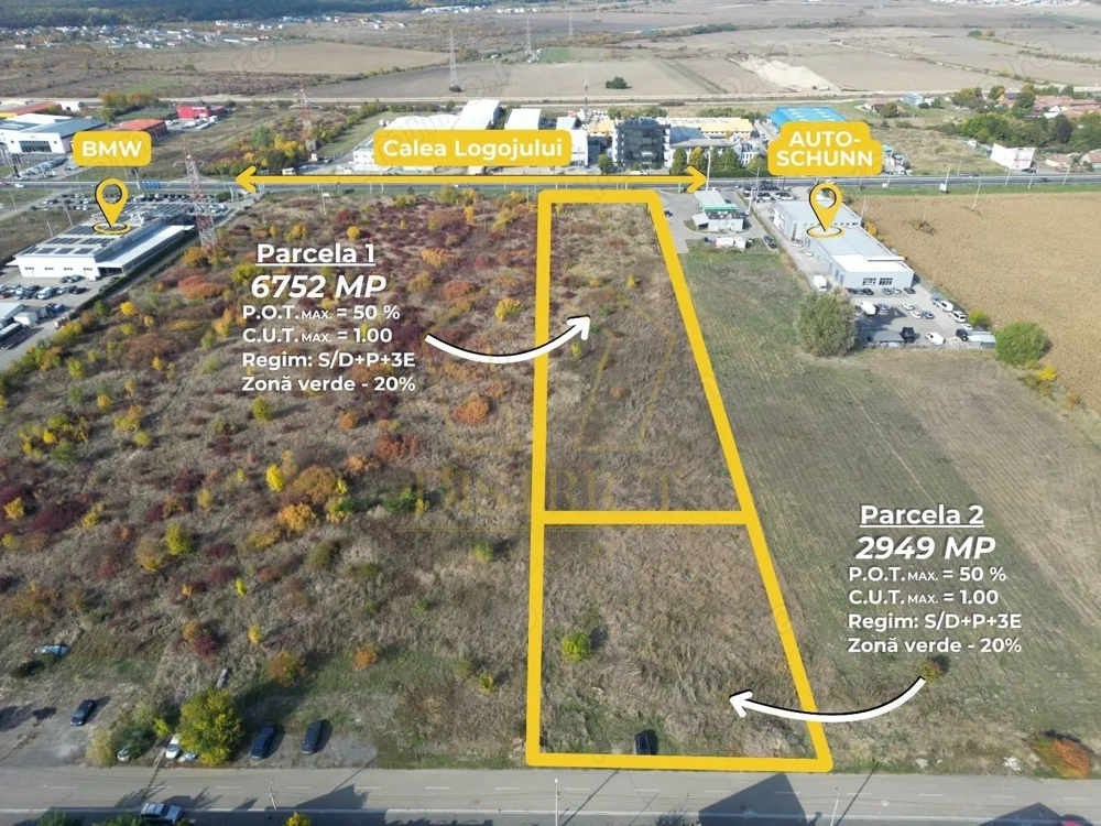 Teren intravilan cu PUZ | 6.752mp | Lugojului