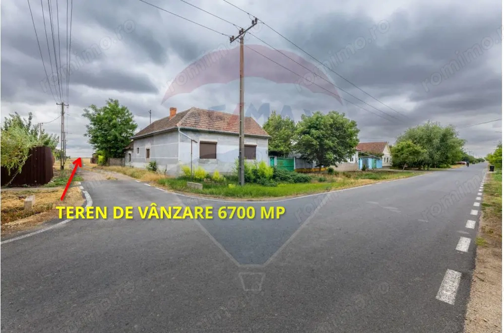 Teren de vânzare cu potențial construibil 6,700mp Variasu Mare