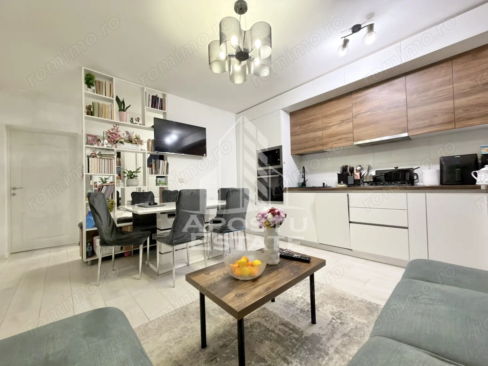 Apartament cu 3 camere mobilat si utilat la etaj intermediar in Giroc.