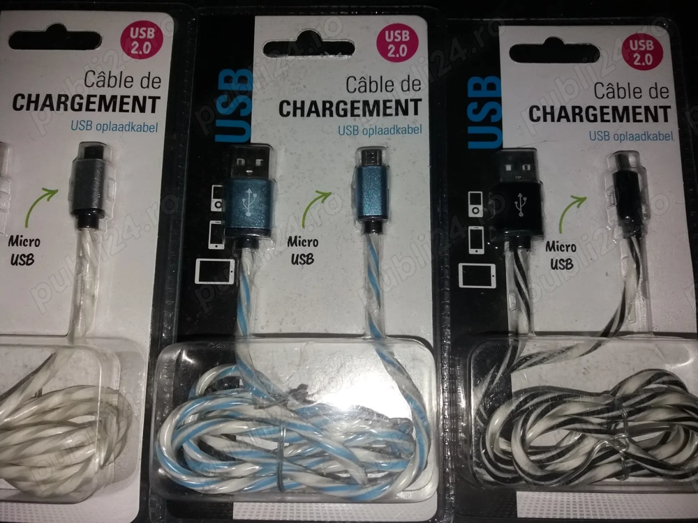 Cablu micro USB camera telefoane incarcator Samsung 0.5m 1m 1.5m 2m
