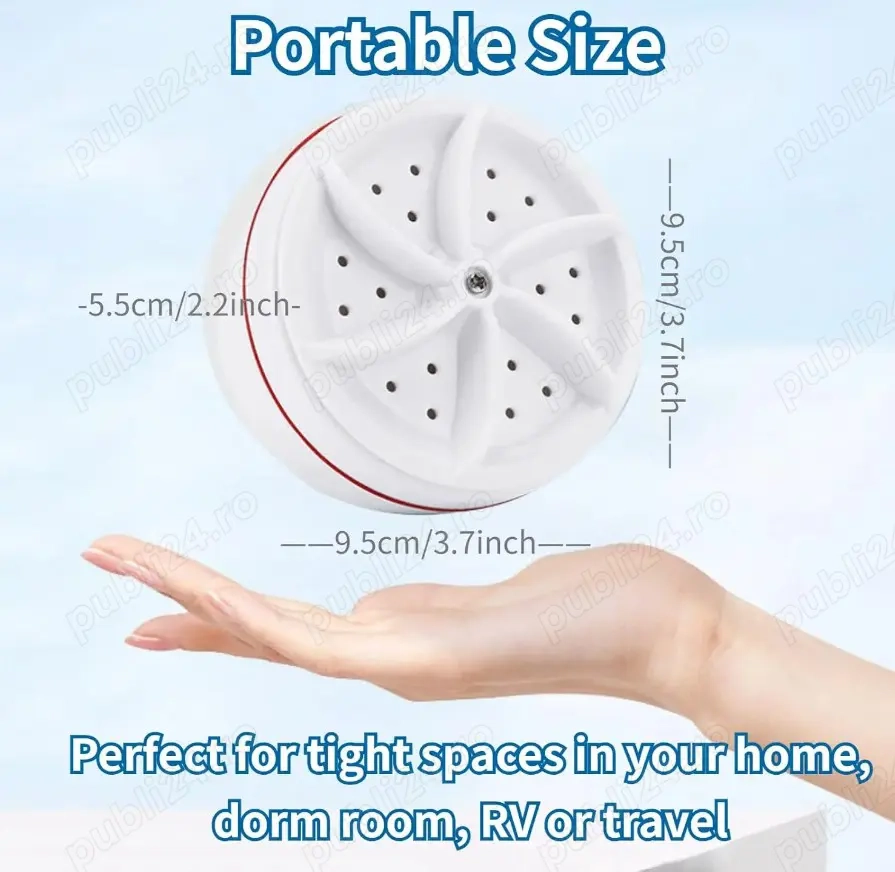 Mini mașină de spălat cu USB pentru chiuvetă sau găleată