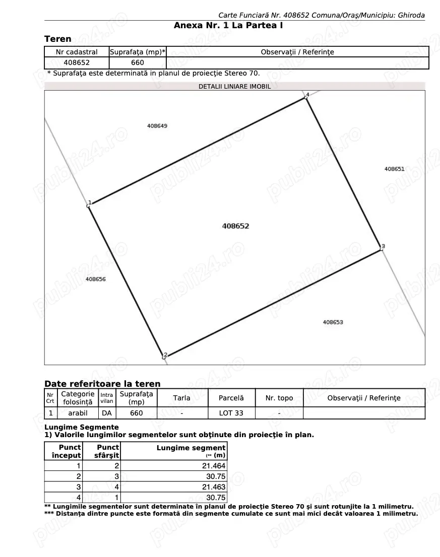 PROPRIETAR PF: teren 660mp, Ghiroda, toate utilitatile, cartier Bistra