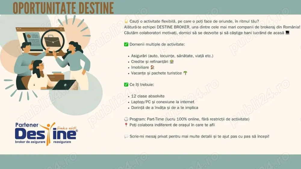 Colaborare prin Destine Broker de Asigurare-Reasigurare.