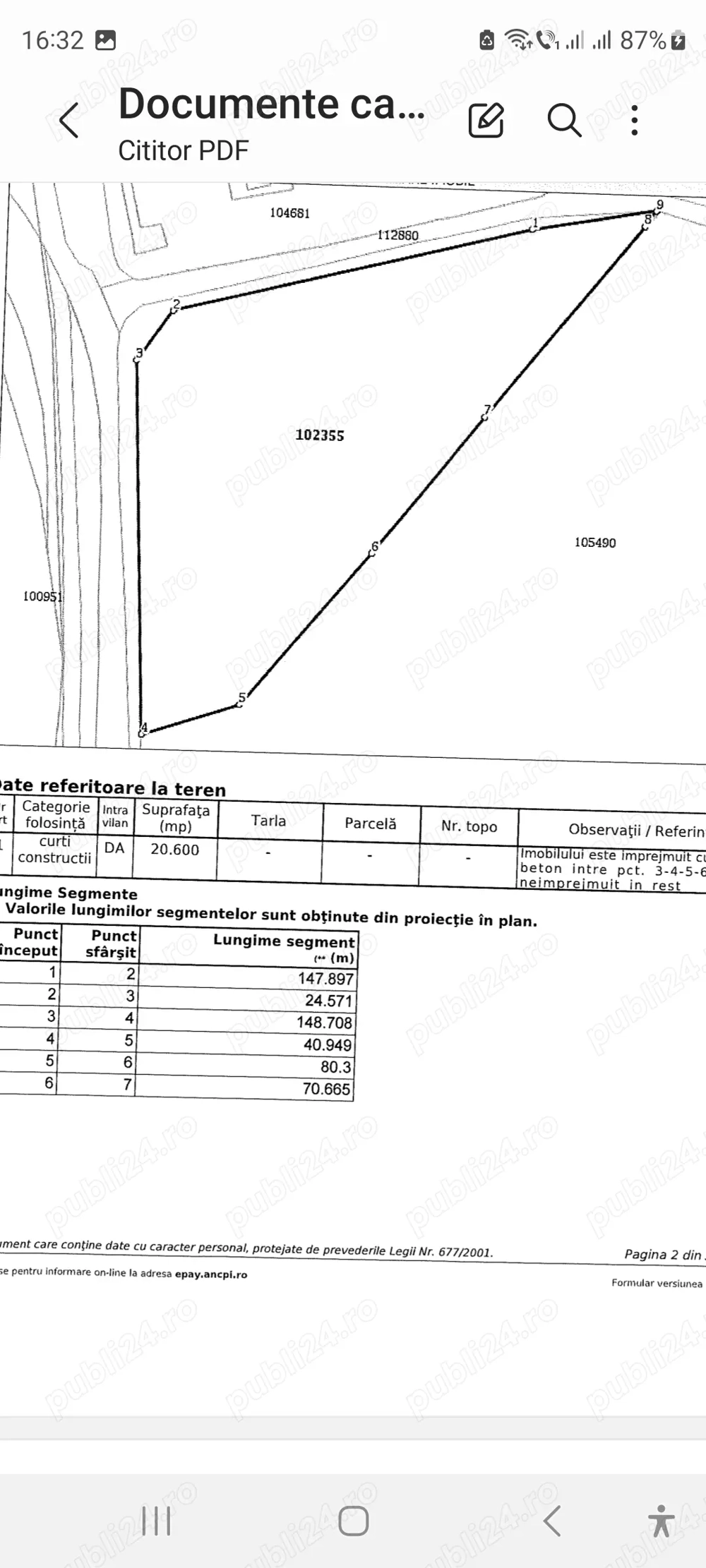 Teren intravilan, 20600mp, ideal investitie