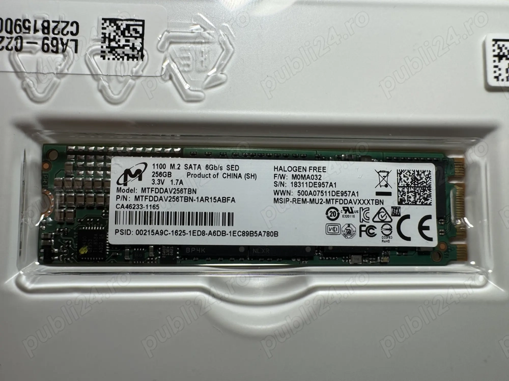 SSD Micron 256Gb-M.2 SATA