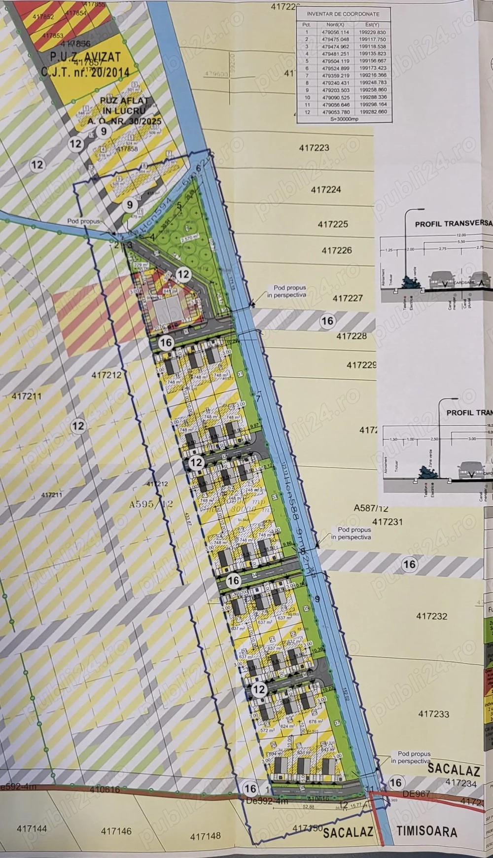 Parcelă teren la intrare în Săcălaz, 650 mp, preț 70 euro, utilitati incluse 