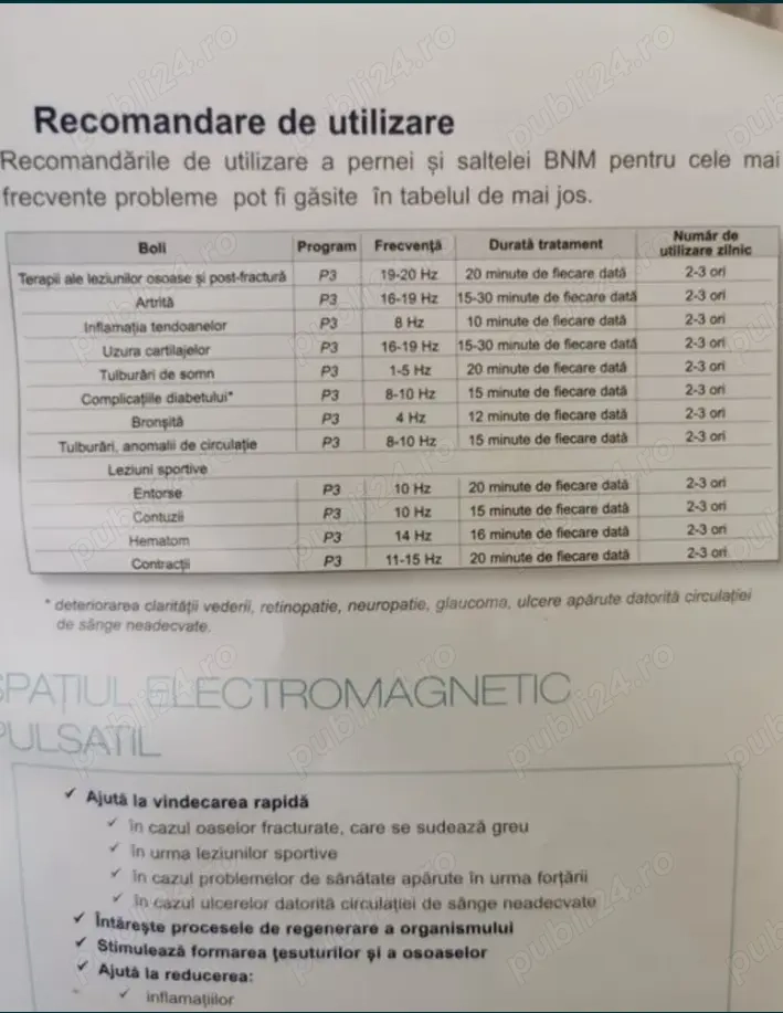 Vând saltea magnetică cu impulsuri 