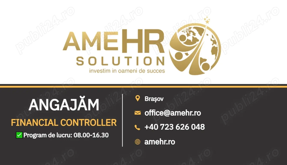 Angajăm Financial Controller 